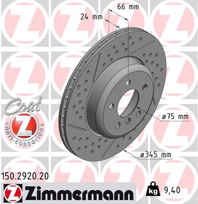 stabdžių diskas - 150.2920.20 ZIMMERMANN