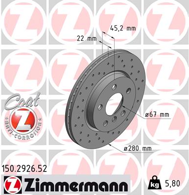 Discofreno - 150.2926.52 ZIMMERMANN