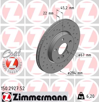 Discofreno - 150.2927.52 ZIMMERMANN