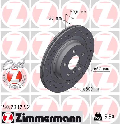 Bremsscheibe - 150.2932.52 ZIMMERMANN