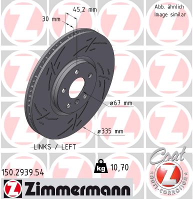 Brake Disc - 150.2939.54 ZIMMERMANN