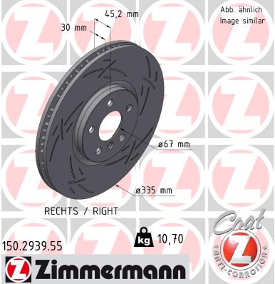 Brake Disc - 150.2939.55 ZIMMERMANN