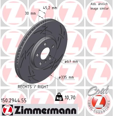 Brake Disc - 150.2944.55 ZIMMERMANN