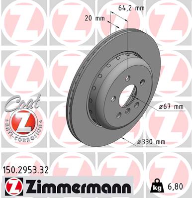 Bremsscheibe - 150.2953.32 ZIMMERMANN