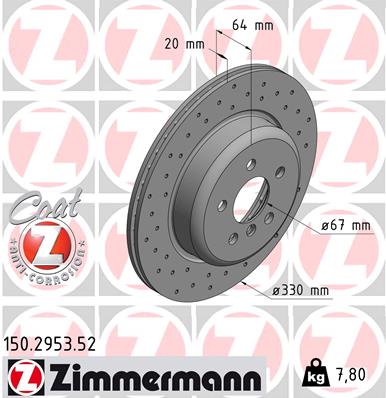 Bremsscheibe - 150.2953.52 ZIMMERMANN