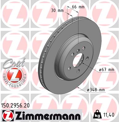 Brake Disc - 150.2956.20 ZIMMERMANN