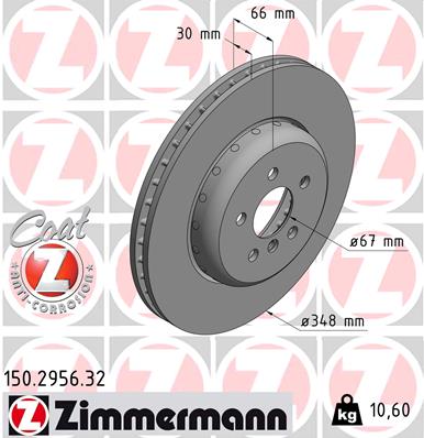 Brake Disc - 150.2956.32 ZIMMERMANN