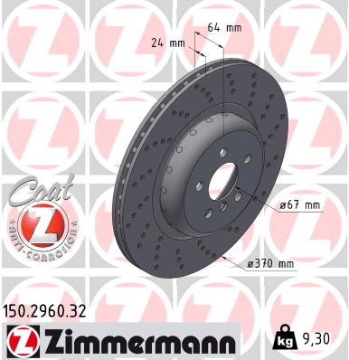 Brake Disc - 150.2960.32 ZIMMERMANN