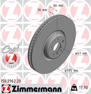 Brake Disc - 150.2962.20 ZIMMERMANN