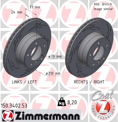 Brake Disc - 150.3402.53 ZIMMERMANN