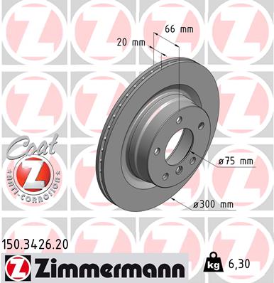 Bremsscheibe - 150.3426.20 ZIMMERMANN
