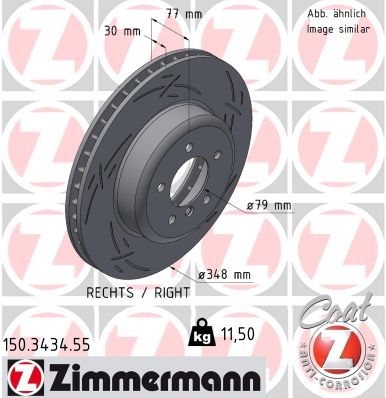 Brake Disc - 150.3434.55 ZIMMERMANN