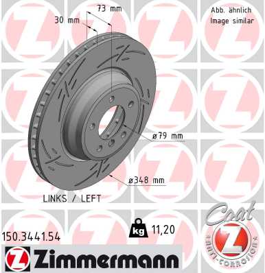 Brake Disc - 150.3441.54 ZIMMERMANN