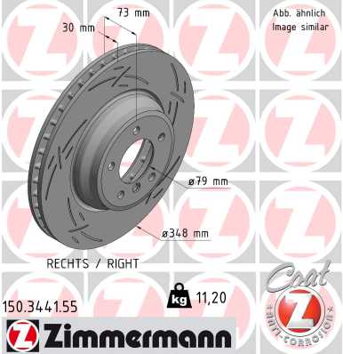 Brake Disc - 150.3441.55 ZIMMERMANN