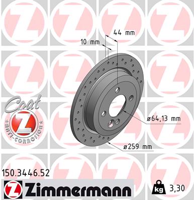 Bremsscheibe - 150.3446.52 ZIMMERMANN