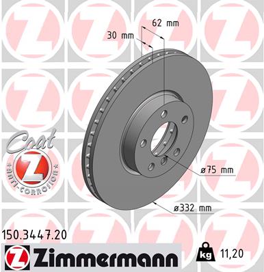 Bremsscheibe - 150.3447.20 ZIMMERMANN