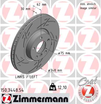Bremsscheibe - 150.3448.54 ZIMMERMANN