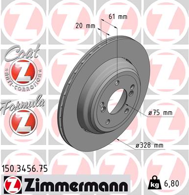 Brake Disc - 150.3456.75 ZIMMERMANN