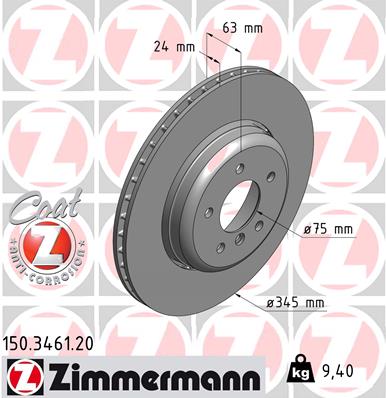 Bremsscheibe - 150.3461.20 ZIMMERMANN