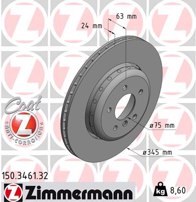 Bremsscheibe - 150.3461.32 ZIMMERMANN