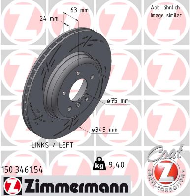 Bremsscheibe - 150.3461.54 ZIMMERMANN