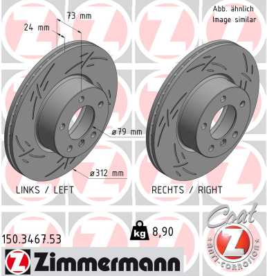 Brake Disc - 150.3467.53 ZIMMERMANN