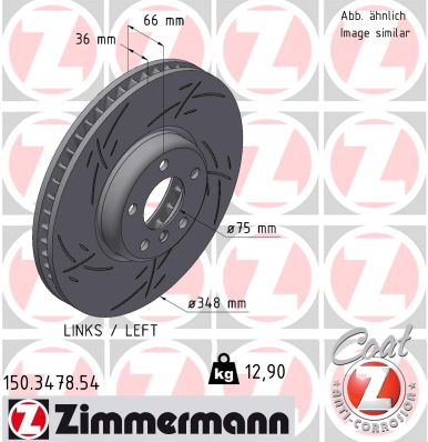 Brake Disc - 150.3478.54 ZIMMERMANN