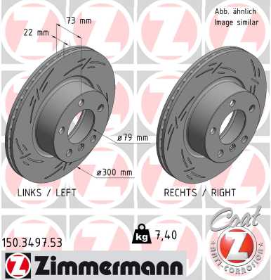 Brake Disc - 150.3497.53 ZIMMERMANN