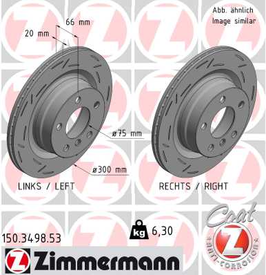 Brake Disc - 150.3498.53 ZIMMERMANN