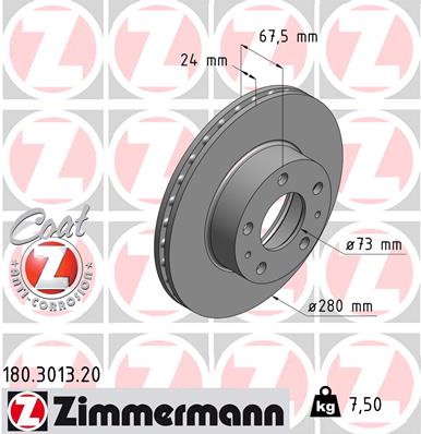Discofreno - 180.3013.20 ZIMMERMANN