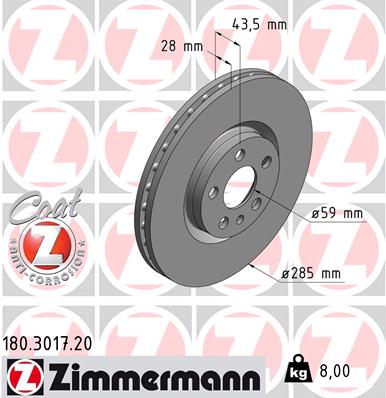 Discofreno - 180.3017.20 ZIMMERMANN