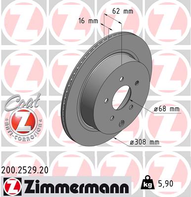 Brake Disc - 200.2529.20 ZIMMERMANN