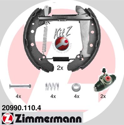 Brake Shoe Set - 20990.110.4 ZIMMERMANN