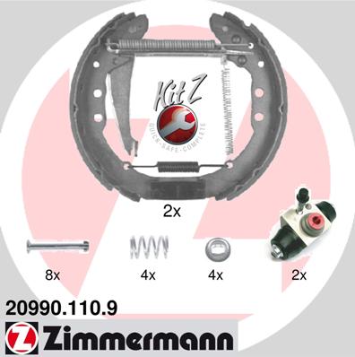 Brake Shoe Set - 20990.110.9 ZIMMERMANN