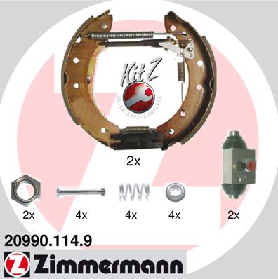 Brake Shoe Set - 20990.114.9 ZIMMERMANN