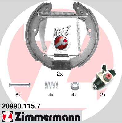 Комплект тормозных колодок - 20990.115.7 ZIMMERMANN
