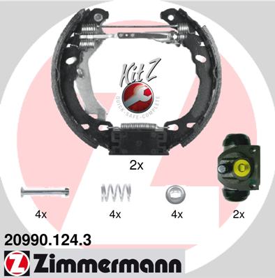 Bremsbackensatz - 20990.124.3 ZIMMERMANN