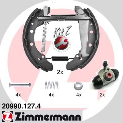 Brake Shoe Set - 20990.127.4 ZIMMERMANN