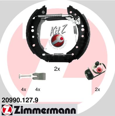 Brake Shoe Set - 20990.127.9 ZIMMERMANN