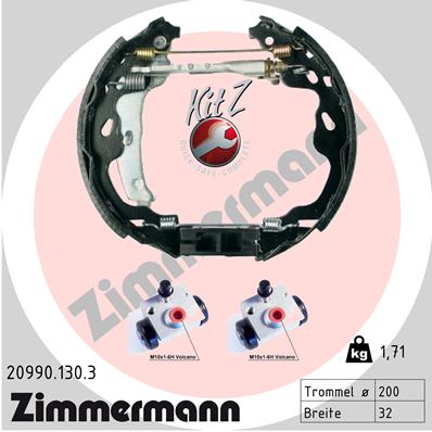 Brake Shoe Set - 20990.130.3 ZIMMERMANN