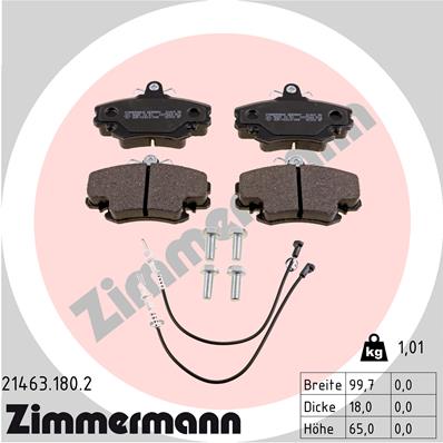 Kit pastiglie freno, Freno a disco - 21463.180.2 ZIMMERMANN