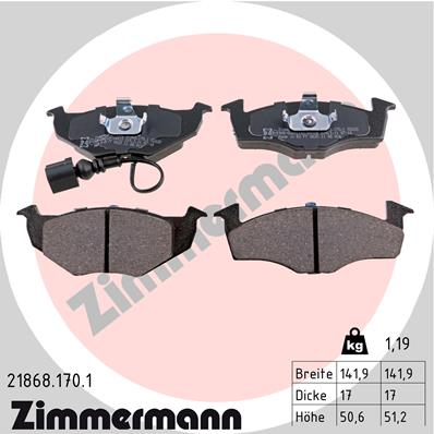 Kit pastiglie freno, Freno a disco - 21868.170.1 ZIMMERMANN