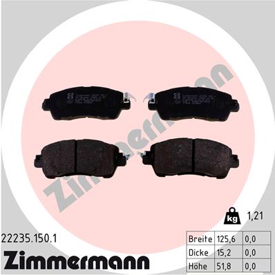 Kit pastiglie freno, Freno a disco - 22235.150.1 ZIMMERMANN