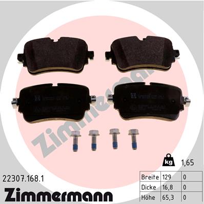 Brake Pad Set, disc brake - 22307.168.1 ZIMMERMANN