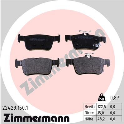 Kit pastiglie freno, Freno a disco - 22429.150.1 ZIMMERMANN