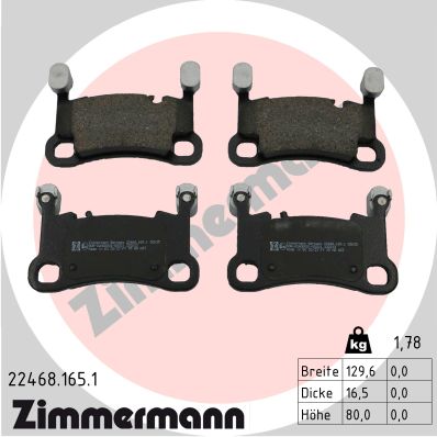 Brake Pad Set, disc brake - 22468.165.1 ZIMMERMANN