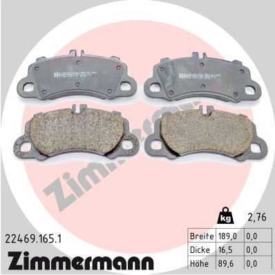 Brake Pad Set, disc brake - 22469.165.1 ZIMMERMANN