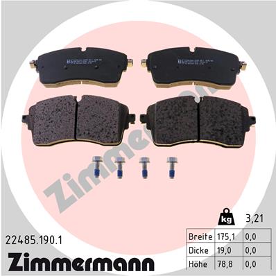Kit pastiglie freno, Freno a disco - 22485.190.1 ZIMMERMANN