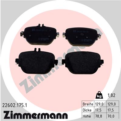 Kit pastiglie freno, Freno a disco - 22602.175.1 ZIMMERMANN