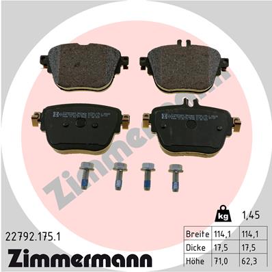 Kit pastiglie freno, Freno a disco - 22792.175.1 ZIMMERMANN